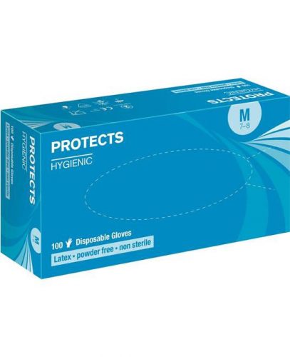 Protects Hygienic latex púdermentes kesztyű "XS"